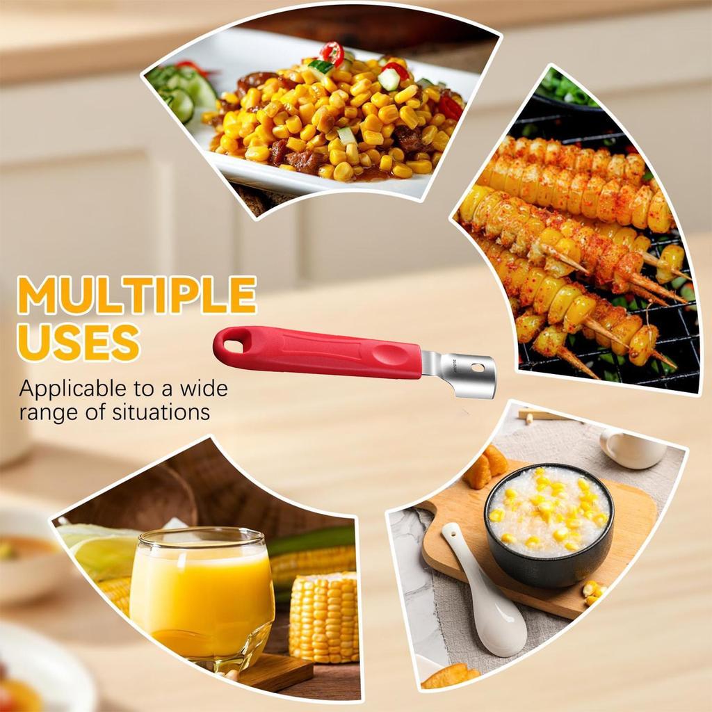 Corn Peeler Stainless Steel Kernel Scraper Stainless Steel Corn Stripping Tool For Kitchen Home Holiday Gathering Meal Prep BBQ