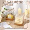 10pcs Transparent Candle Gift Box Clear Candle Treat Box Gift Packaging Box Tealight Candle Holders Bulk Paper Bottom Cover with Ribbon Box