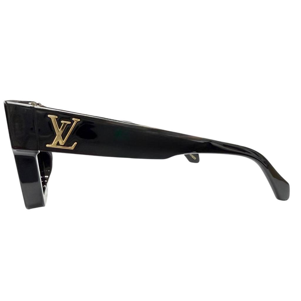 Great LOUIS VUITTON sunglasses Cyclone S Square black mens Used