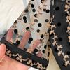 Fashion Temperament Waist Slimming Dot Mesh Flounces Fishtail Dress