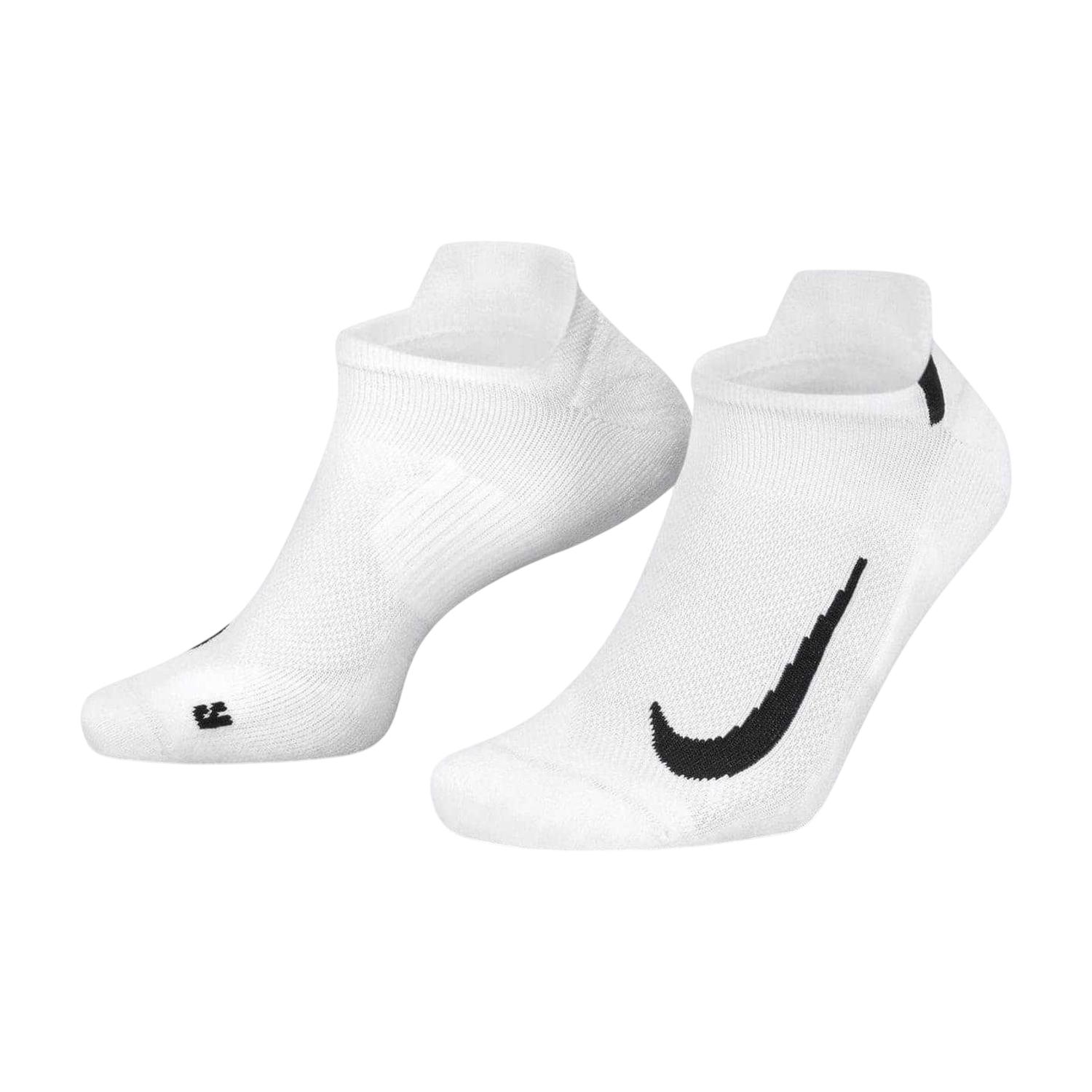 Nike Unisex Erwachsenen Multiplier Laufsocken Unsichtbar (Packung mit 2) 11.5 UK weiß/schwarz
