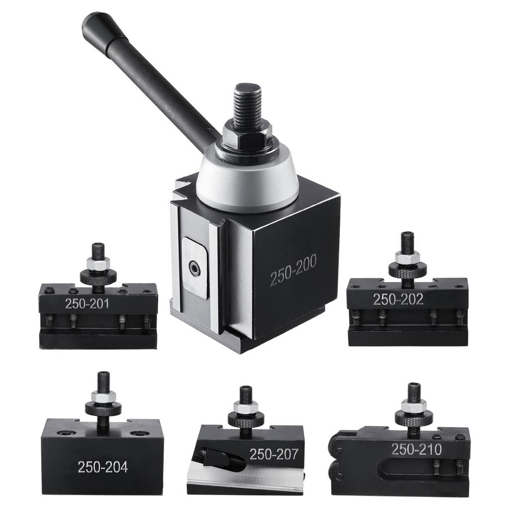Quick Change Tool Post Set 6 Pcs Lathe Tool Holders for 10"-15" Mini Lathe