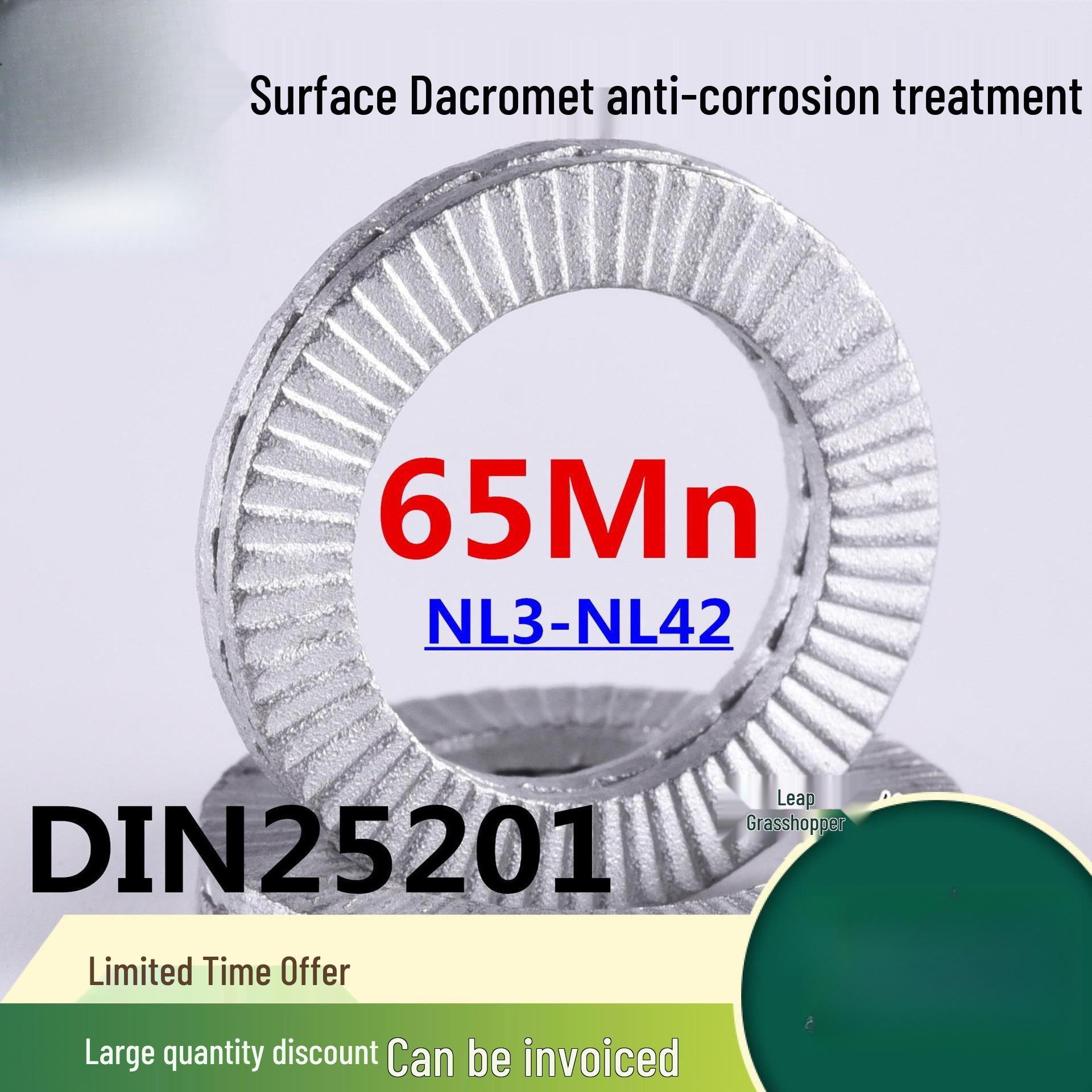 Dual-Layer Self-Locking Anti-Loosening Washer with Double-Sided Teeth Non-adhesive, 2 pieces