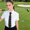 Elegant Rhinestone Pearls Tie Black Korean Style Hand-beaded Long Necktie Collares Geometric Decoration Shirt Tie Women