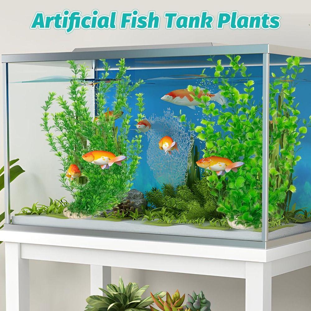 

2PCS Extra Large Artificial Fish Tank Plants Tall Fish Tank Decorations Aquarium Decor H