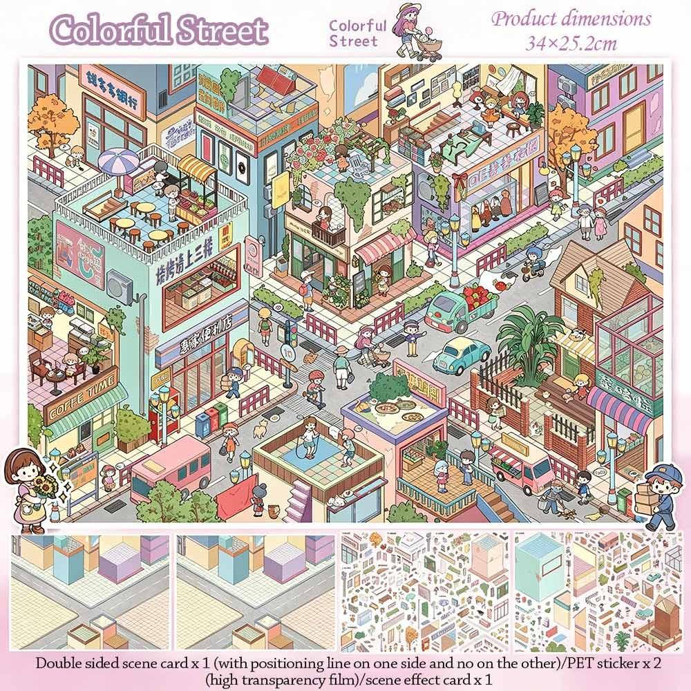 

Special Economic Zone Landscape Sticker DIY Design DIY Pocket Scene Home Decoration Style 2