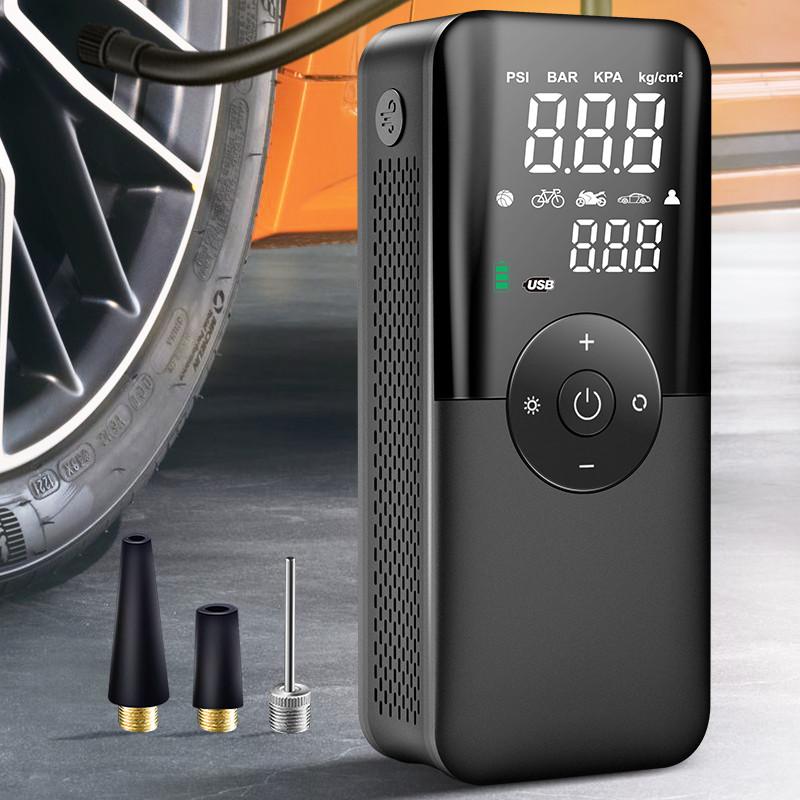 Multifunctional Rechargeable Air Pump Tire Inflator Cordless Portable Compressor Digital Display Car Tyre Inflator