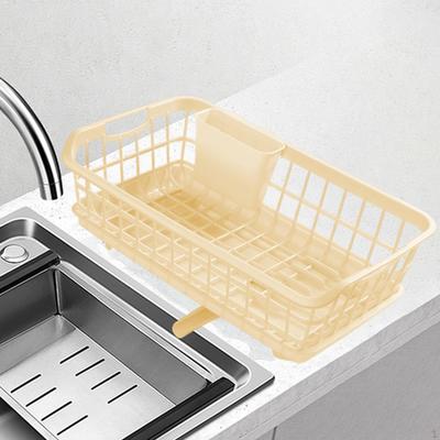 Escorredor de Louça para Cozinha e Banheiro, Porta-Utensílios Otimizador de Espaço com Bico