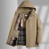 YUZHAOLIN Men's Winter Warm Detachable Hooded Cotton Jacket
