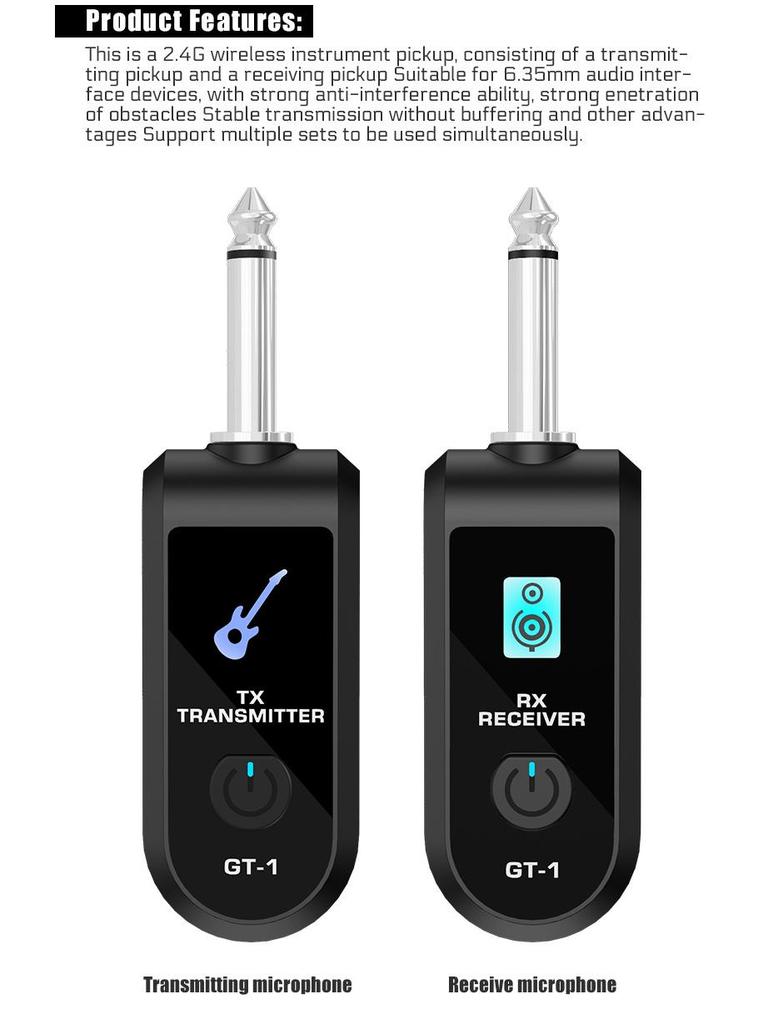 Wireless Converter for Handheld Electric Instruments: Guitar, Mic & More