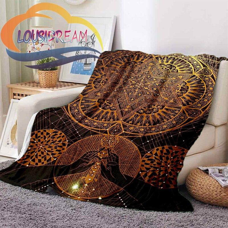 Blume des Lebens Flanell-Kaschmir-warme und weiche Modedecke Plüsch-Sofabettdecke Überwurfdecke für Picknickdecke