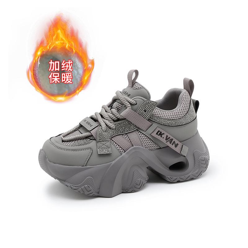 

2026 Daddy Shoes Women s Height Increased Breathable Mesh Super Hot Platform Thick Bottom Sports Casual Shoes Xiaobai 34