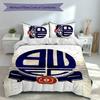 3pcs Bolton Wanderers FC LOGO Duvet Cover Set, Includes 1 Duvet Cover and 2 Pillowcases,Skin-Friendly&Comfortable Fabric,Suitable Bedding Sets