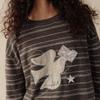 GREEN BELT Women's All Wool Striped Sweater