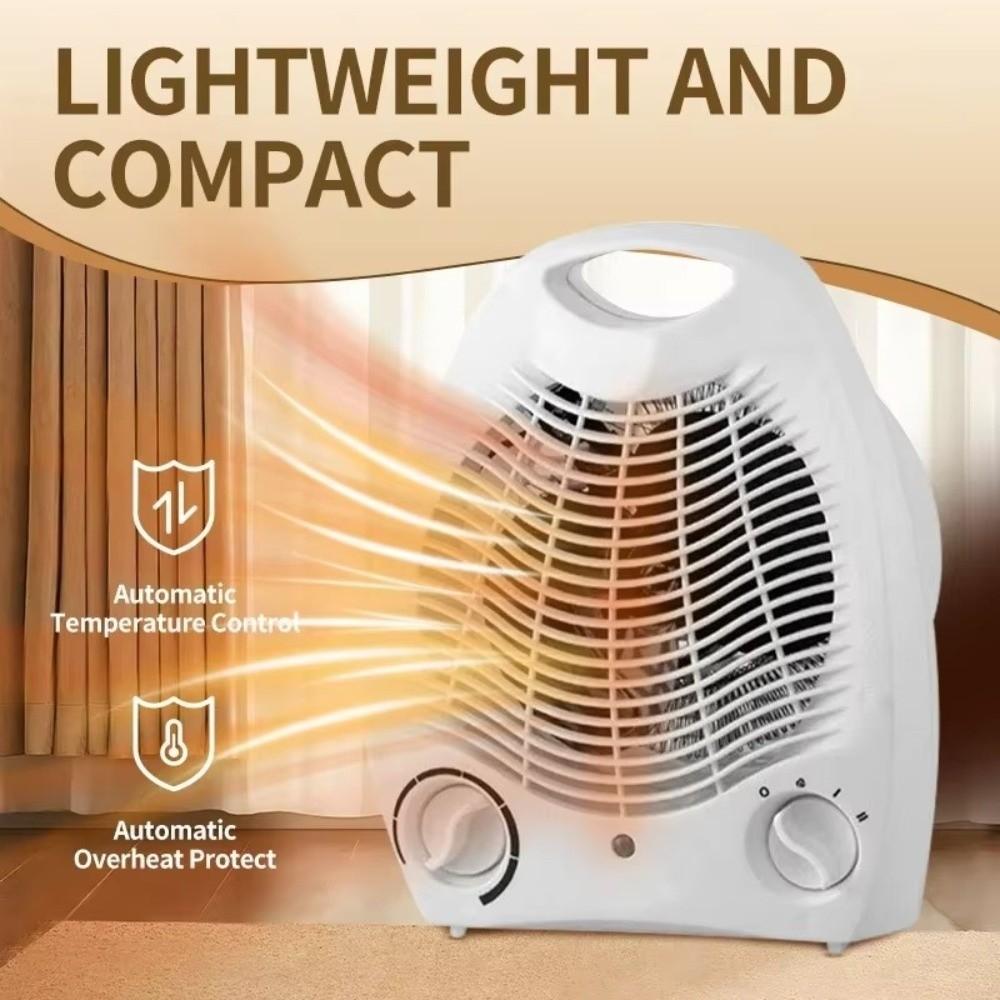 High-power Electric Heater 3 Heating Settings Electric Fan Heater Low Noise Space Heater  Office