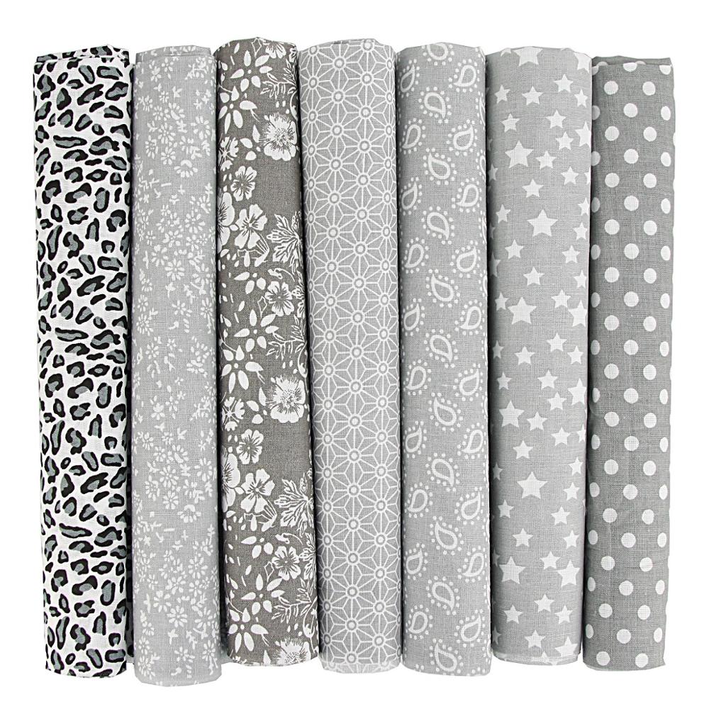 

7PCS 25 x 25cm/50 x 50cm Squares Cotton Craft Fabric Cloths for DIY Bundle Patchwork Quilting Sewing Scrapbooking Artcraft 7PCS of 25x25cm