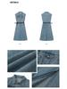 2026 Spring/Summer Women's Retro Sleeveless Denim Dress with Belt