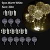 3-12PCS LED Light Up Balloons Glow In The Dark Transparent Led Balloons Bobo Balloons With Light String For Party Festival Decor