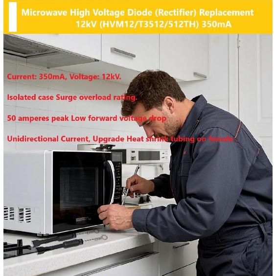 W11256462 (EXPHV13) Microwave High Voltage Diode (Rectifier) fits for Whirlpool Kenmore -Replaces, W10492278, PS3654932, W10245187, AP6784287,