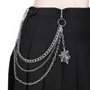Punk Side Chain Trendsetting Halloween Cobweb Pant Jewelry Layered Body Chain Trousers Street Clothing Accessories