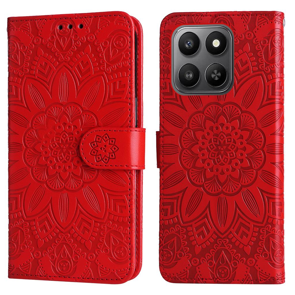 For Honor 400 Smart Case Sunflower Imprint Leather Wallet Phone Cover