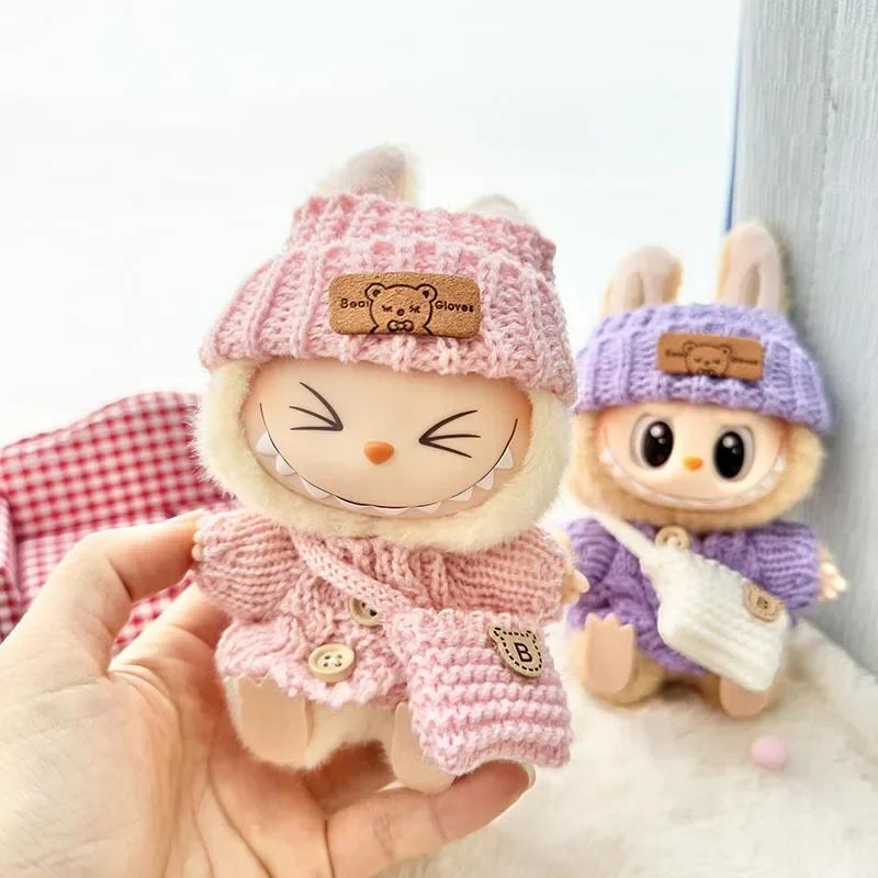 Clothes Diy Doll Party Outfit Clothing Kids Gift Cute Sweater Bag for Labubu Accessories