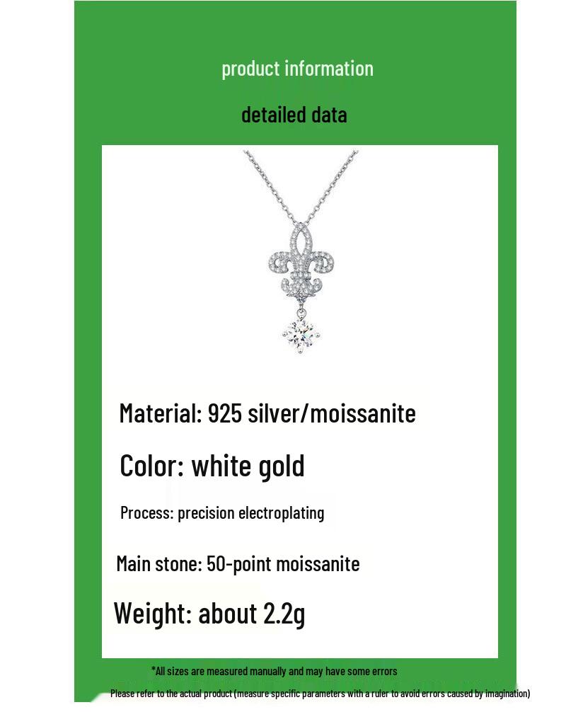 Náhrdelník z ryzího stříbra S925 s moissanitem ve tvaru slzy a duhovkou: Luxusní dámský šperk - řetízek na klíční kost