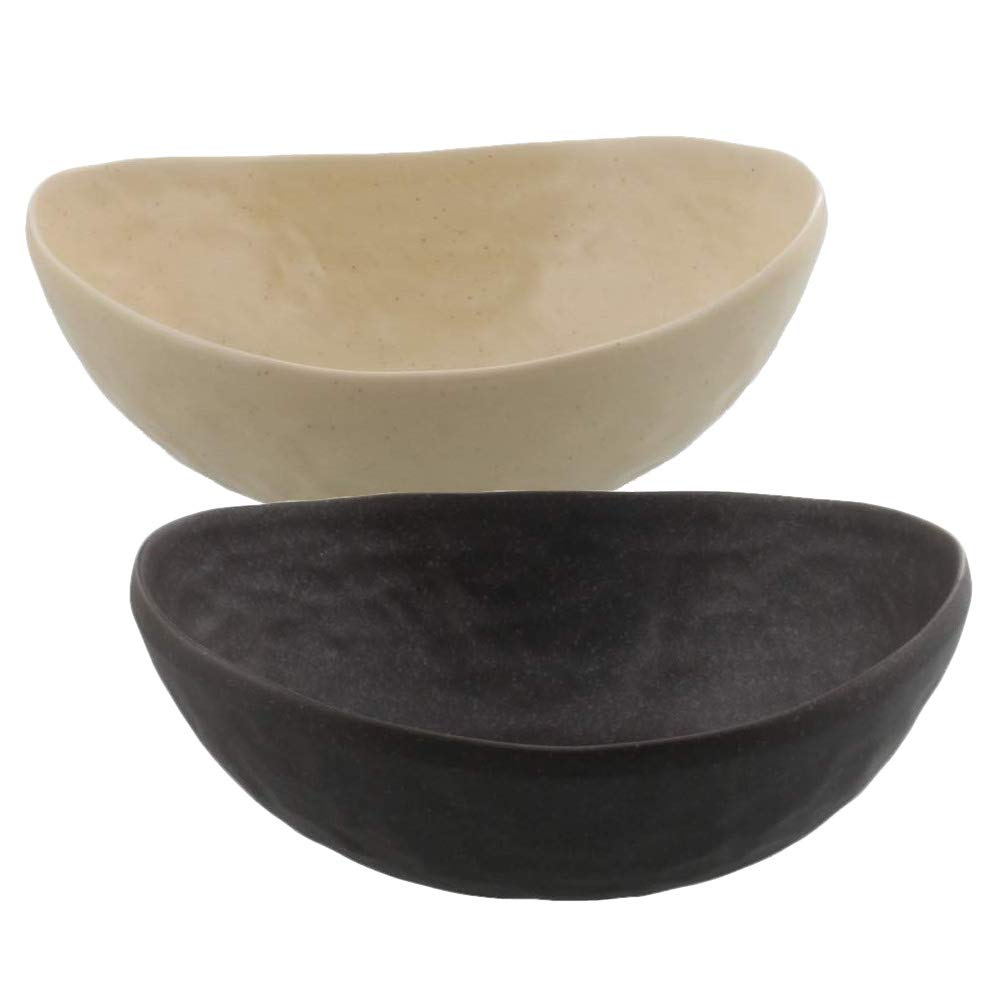 

Tableware East Japanese Oval Bowls, 2-Color Set, Dinnerware Set, Plates, Large Bowls, and Rice Bowls
