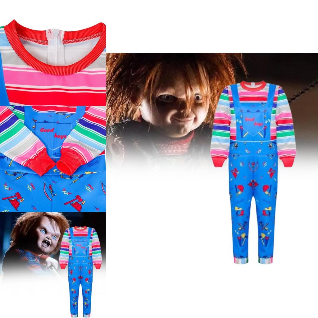 Childs Play Costume For Kids With Cartoon Design And Soft Fabric For Halloween