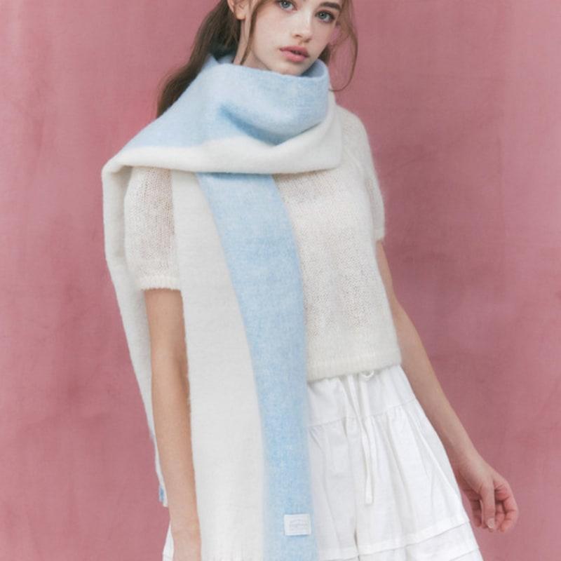 

ENGBROX double flavour wool muffler_3 colors blue