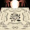 Tarot Card Tablecloth Altars Cloth Moon/Butterfly/Flower Tablecloth Astrology Divinations Non-Slip Mat Tapestry Decors