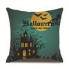 Halloween Linen Pillow Cover Printed Pillow Cover