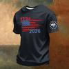 Men's Short Sleeve Crew Neck T-Shirt Casual Comfortable Fit Graphic Print 250th Anniversary Independence Day USA Design Summer Wear
