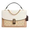 Lane 26 Monogram Color Block Canvas und Leder Klappe Kette Schultertasche Damen Schultertasche C2174-IMOT4