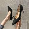 Shoes 2025 New Women's Spring and Summer Versatile Sequins Show Clothes Chinese Wedding Shoes Bridal Shoes High Heels Women's Stiletto