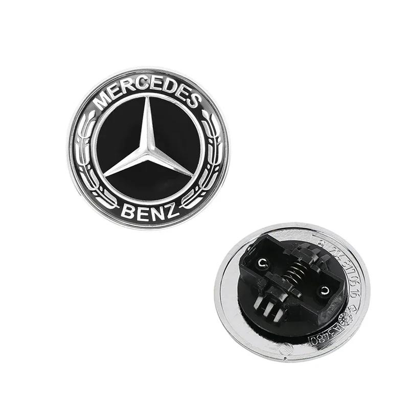 57mm Car Hood Emblem Badge Bonnet Emblem Stickers For Mercedes Benz Brabus AMG W124 W140 W163 W202 W203 W204 W210 W211 W205 Mo00