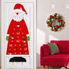 Christmas Countdown Calendar, Holiday Advent Santa Figures Kids Adults Christmas Gifts Hanging DIY Bags Tree Room Office Fireplace Funky