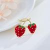 Korean Style Strawberry Brooch Pin for Women - Cute Cardigan and Coat Accessory