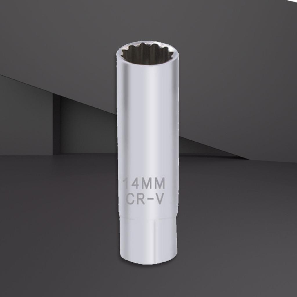Effizienter Kfz 14mm Zündkerzenschlüssel 12-Punkt-Konfiguration Maximiert Griff und Drehmoment für Enge Bereiche