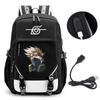 Großes Fassungsvermögen Anime Naruto Inspiriertes Rucksack für Teenager Schüler Tägliche Nutzung Laptop Reisetasche Urbaner Stil