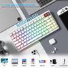 Womier Wireless Gaming Connection 8000mAh Mechanical Gasket PBT Volume Control Million Color RGB LED Compatible Keyboard, 3-Way (BT5.0/2.4G/Wired),