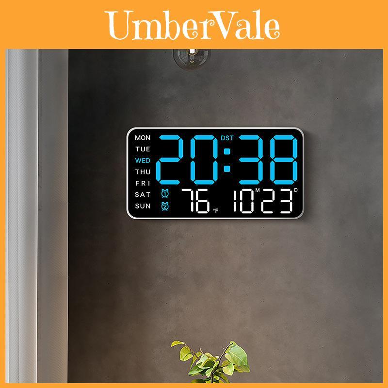 Minimalist Digital Wall Clock With Led Display And Night Light For Living Room Decor