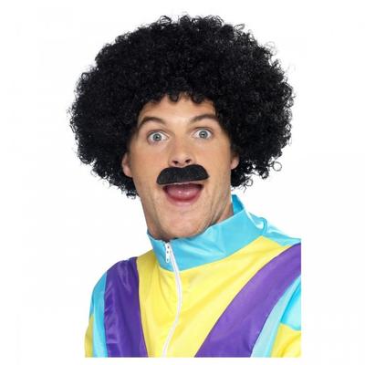 Mens Scouser Wig & Mustache Set