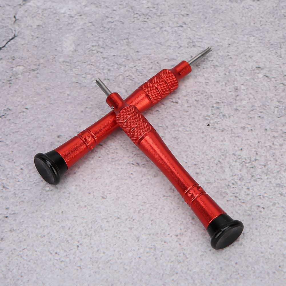 4 Zacken Uhrenschraubendreher Legierter Stahl Uhrenreparatur Schraubendreher (Klein 4 Zinken Groß 4 Zinken)