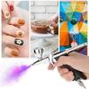 Double Action Airbrush Kit, Trigger Air Brush Spray Gun with 0.3, 0.2, 0.5mm Needles, 3 Sets Nozzles, Air Cap, 2cc/5cc/13cc Paint Cup, Air Hose, for