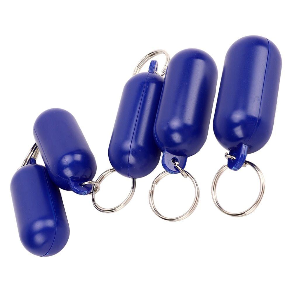 5 Pcs Lightweight Floating Keychain Capsule-Shaped Float Key Ring  Boating Accessories