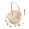 Woven Basket Imitation Rattan Pastoral Style Mini Flower Basket For Easter Birthday Wedding Party Decorations Photography Props