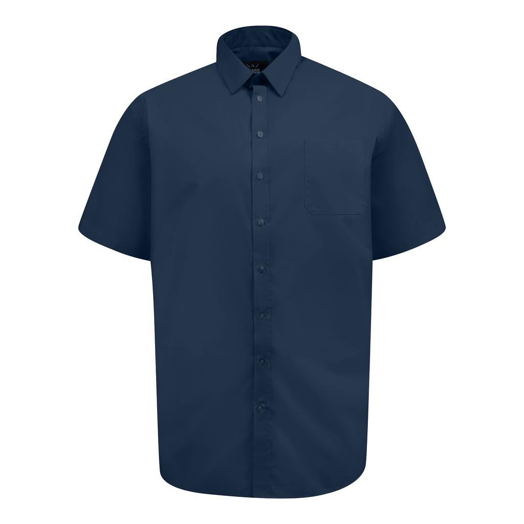 Duke Mens D555 Lucas Stretch Kingsize Short-Sleeved Shirt