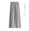2025 Gray High-Waisted Wide-Leg Women's Sweatpants - Trendy Drapey and Loose for Spring and Autumn