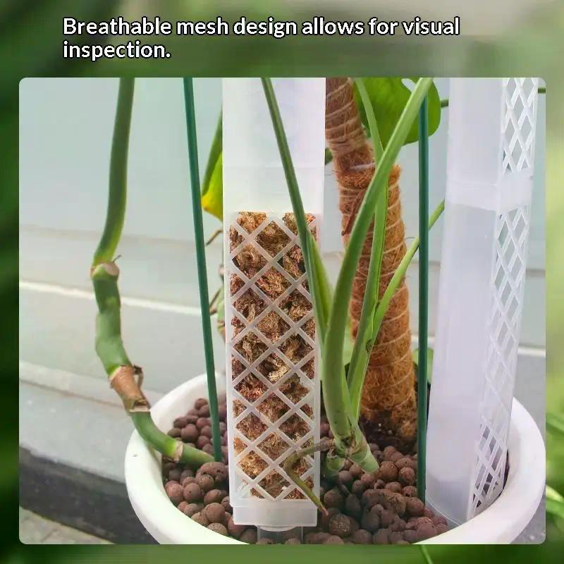 D Shaped Self Watering Plant Drip Moss Column Pole Adjustable Flow for Automatic Water Supply Indoors